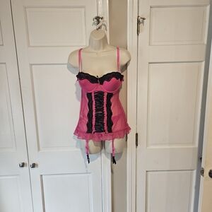 PLAYBOY Pink and Black Lace Lingerie